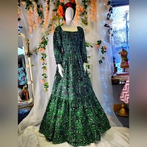 AFRICAN Congolese Maxi Ruffle Dress